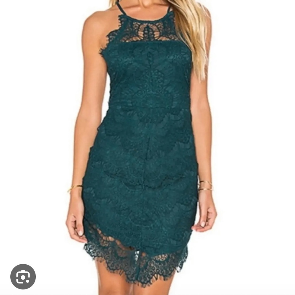 Free People Intimately green lace dress - size S